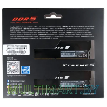Оперативная память Patriot Viper Xtreme 5 2x24GB DDR5 PC5-65600 (PVX548G82C38K) картинка 8